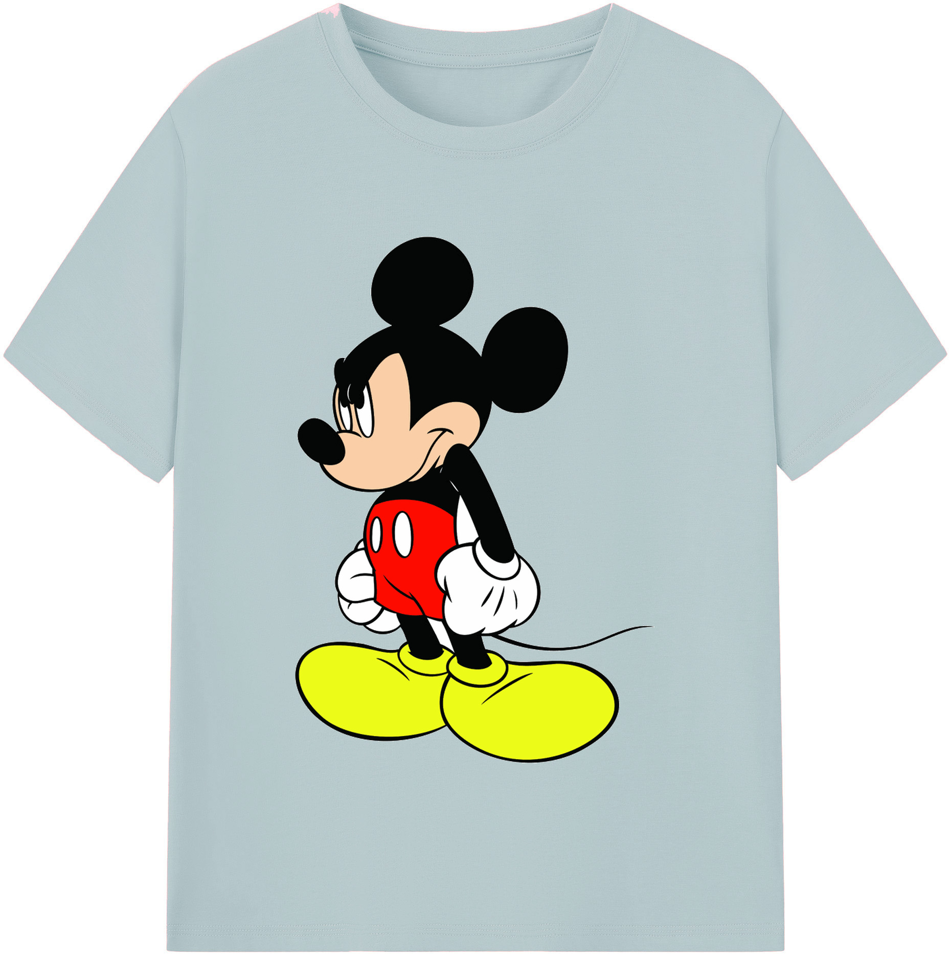 （画像用） ミッキーマウス Mickey Mouse 綿100％半袖Tシャツ（フロントプリント）